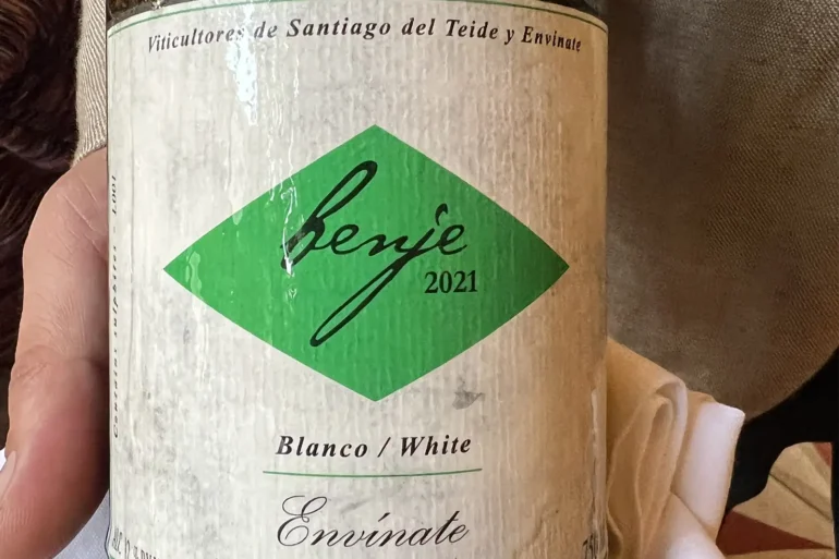Bottle of Envinate 2021 "Benje" Bianco from the Canary Islands, Spain