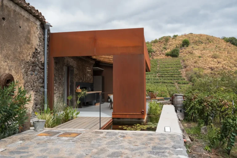 The Palmento at Azienda Agricola Biondi, a luxury home rental on Sicily's Mount Etna