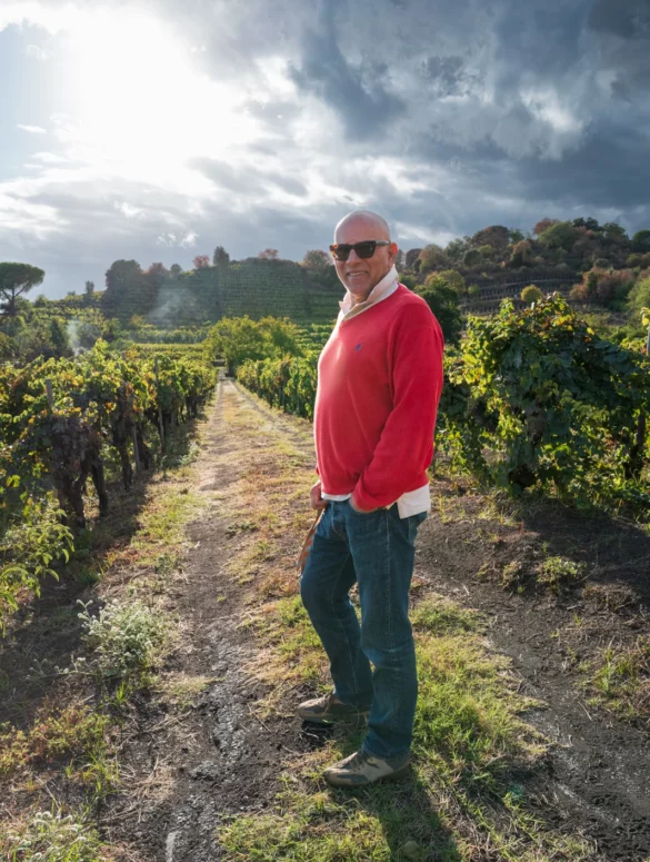 Ciro Biondi of the Etna estate Azienda Agricola Biondi in his vineyard called Chianta.