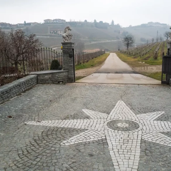 Entrance to Ca del Baio winery in Barbaresco, Italy