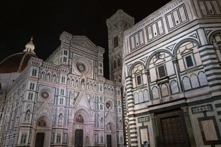Florence’s iconic Duomo as seen at midnight.