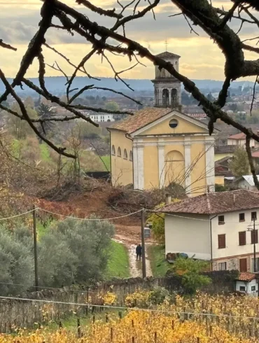 View of landslide that hit Borgo del Tiglio on November 16, 2025.