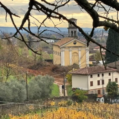 View of landslide that hit Borgo del Tiglio on November 16, 2025.