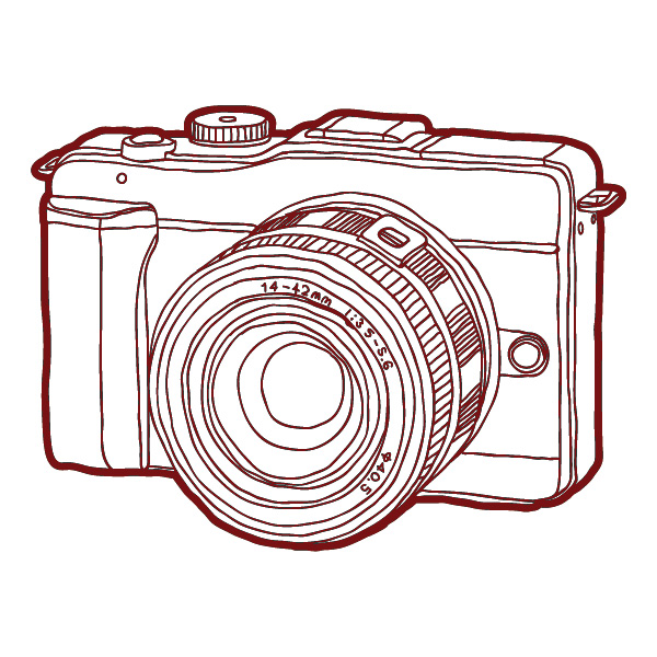 Red camera illustration