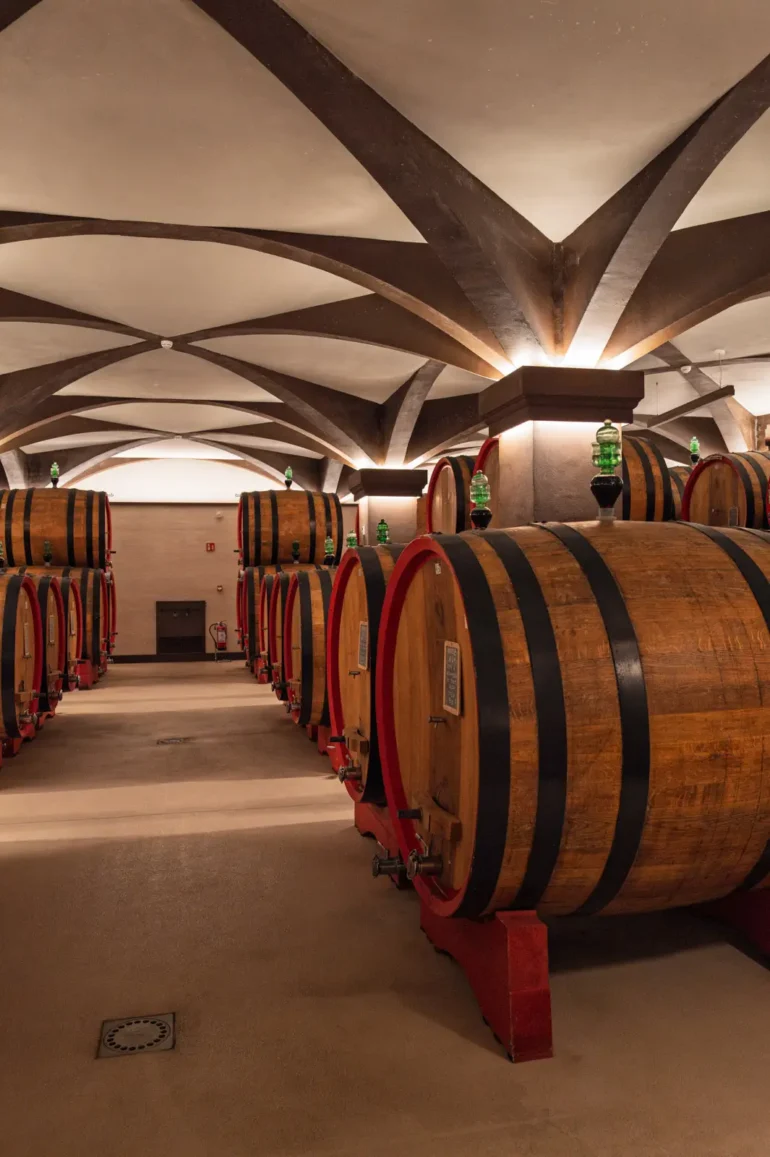The wine cellar at Poggio Landi Montalcino