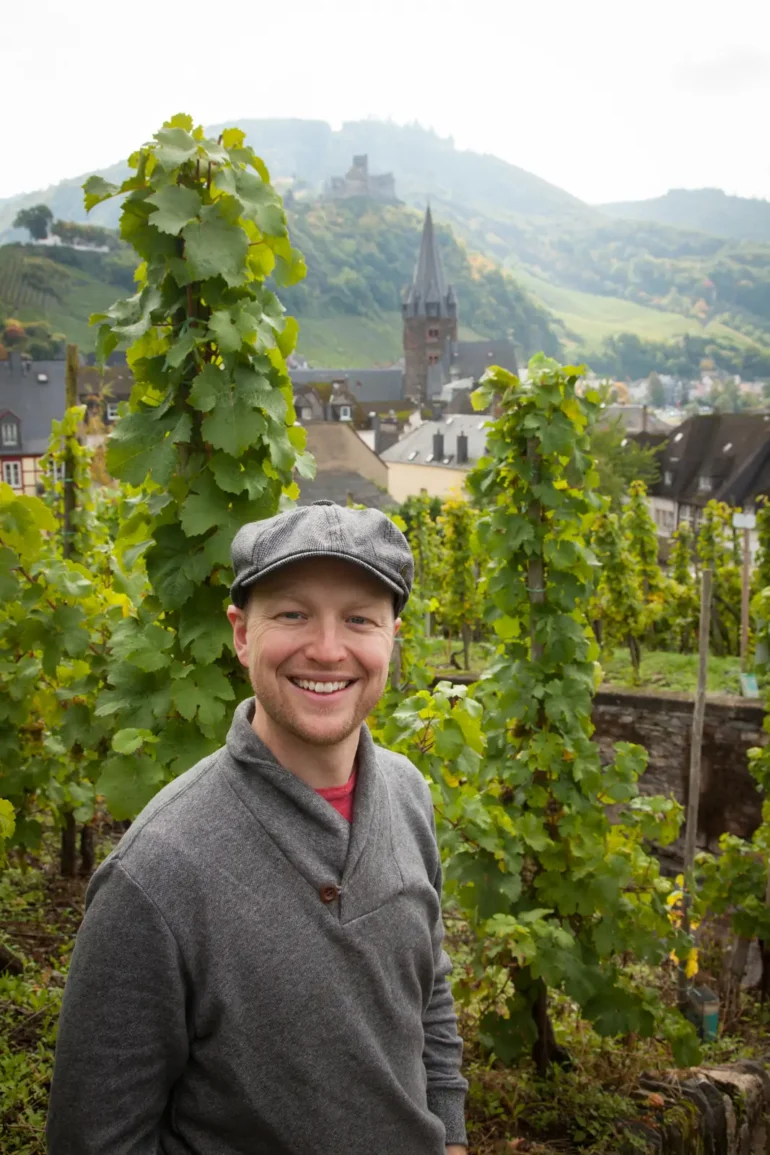 Kevin Day in the vineyards of Bernkastel-Kues