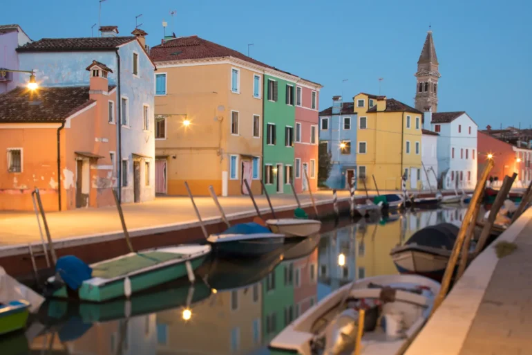 Burano at blue hour