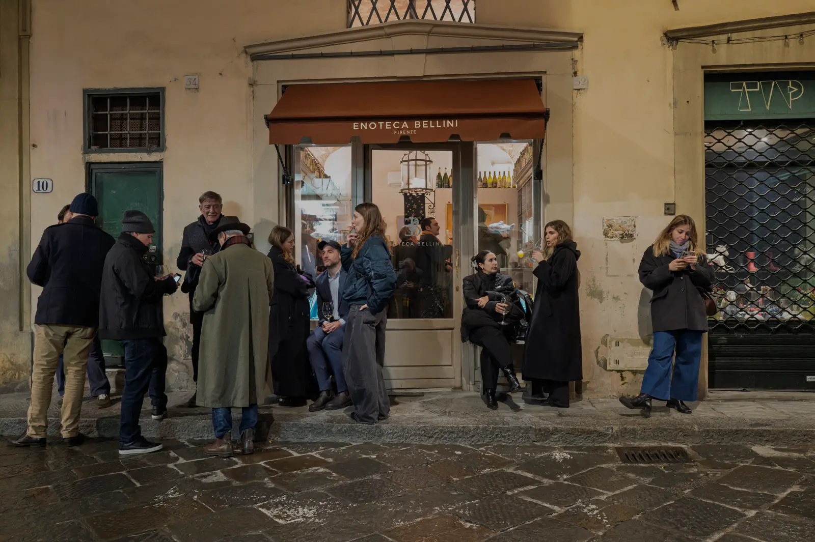 Patrons at Enoteca Bellini in Florence, Italy