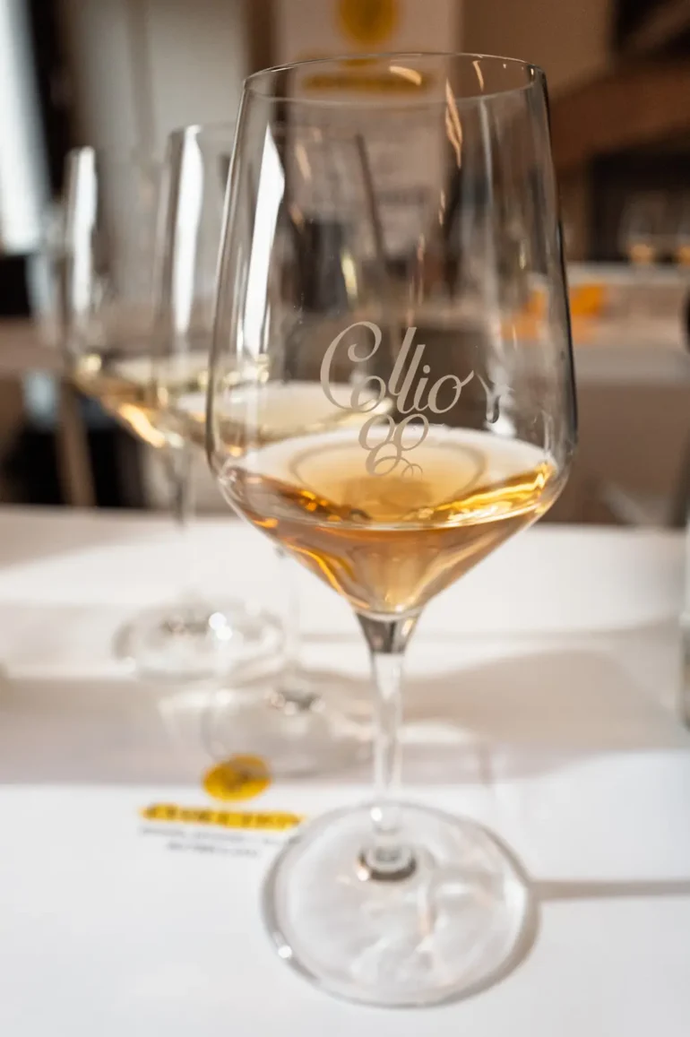 Aged Collio Friulano in the glass