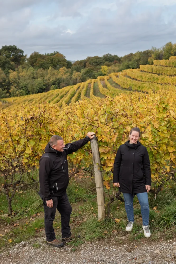 Winemakers Damijan Podversic and his daughter Tamara Podversic – Collio DOC Italy (second image in sequence)