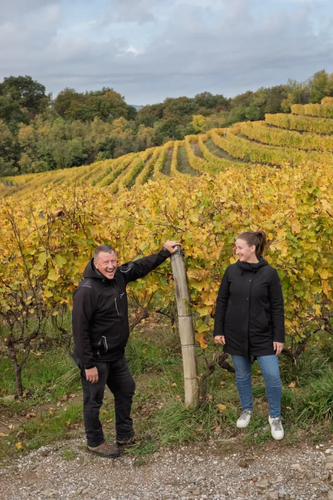 Winemakers Damijan Podversic and his daughter Tamara Podversic – Collio DOC Italy (third image in sequence)