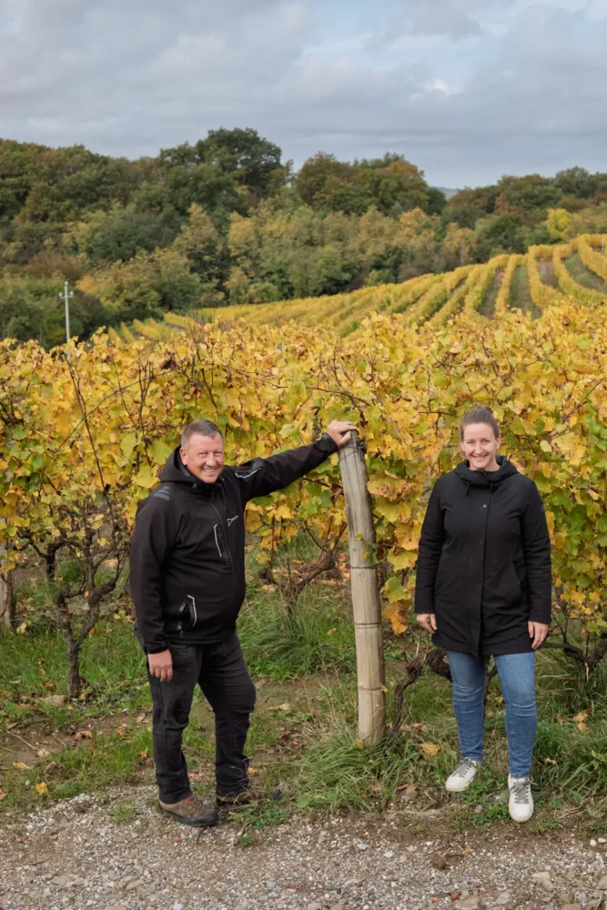 Winemakers Damijan Podversic and his daughter Tamara Podversic – Collio DOC Italy (First image in sequence)