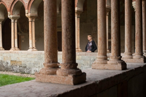 The courtyard adjacent to Basilica di San Zeno Maggiore. ©Kevin Day/Opening a Bottle