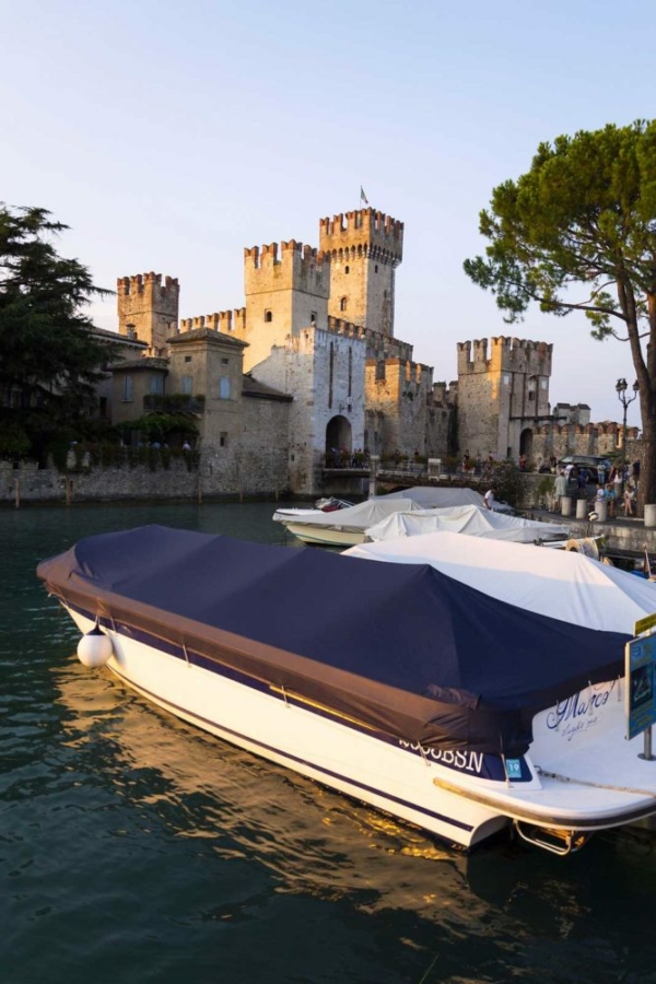 The castle of Sirmione on Lake Garda.