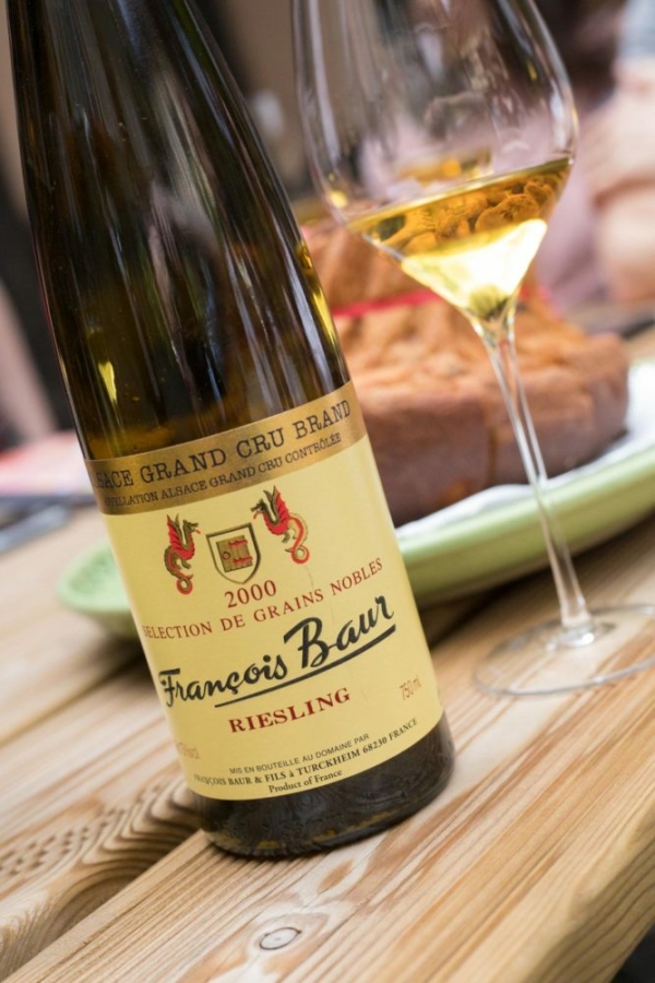 A particularly delicious late-harvest Riesling from François Baur, tinged with beautiful noble rot. ©Kevin Day/Opening a Bottle