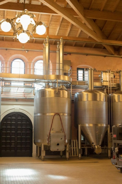 Dal Forno Romano's state-of-the-art fermentation tanks process the grapes with extreme precision. ©Kevin Day/Opening a Bottle