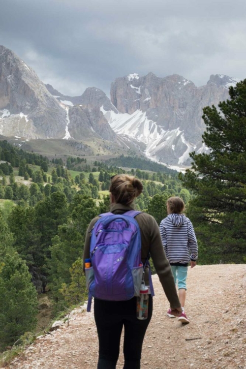 Hiking to Rifugio Firenze from the top of the Col Raiser. Watch for storms in summer. ©Kevin Day/Opening a Bottle
