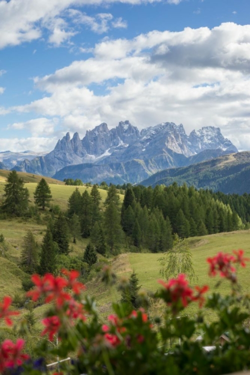 A view of the Pale di San Martino from Rifugio Fuciade. ©Kevin Day/Opening a Bottle