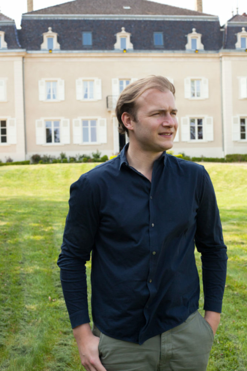 Château du Moulin-a-Vent proprietor Edouard Parinet at the château in 2017. ©Kevin Day/Opening a Bottle