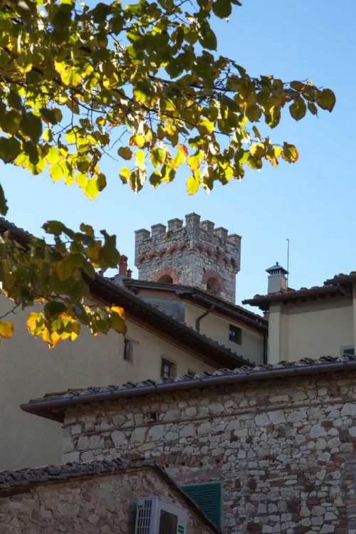 Tower in Radda in autumn