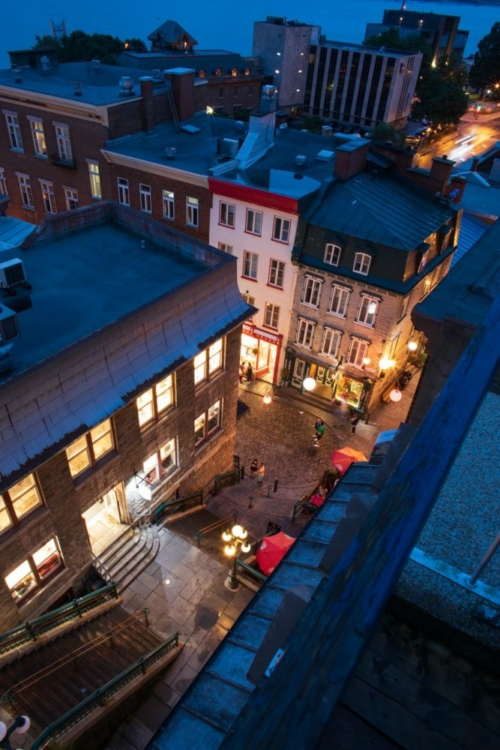 The view over the Quartier Petit Champlain, Quebec City. ©Kevin Day/Opening a Bottle