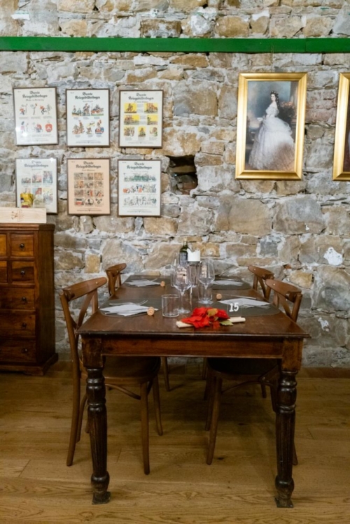 The dining room at Osteria della Ribolla. ©Kevin Day/Opening a Bottle