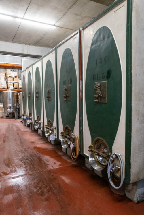 Cement fermentation tanks at I Clivi. ©Kevin Day/Opening a Bottle