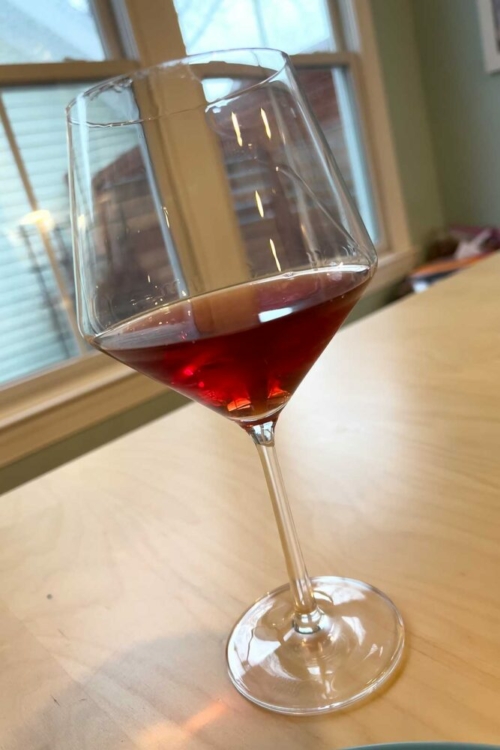 The pale colored red of Premetta is just a few shades darker than "rosé." ©Kevin Day/Opening a Bottle
