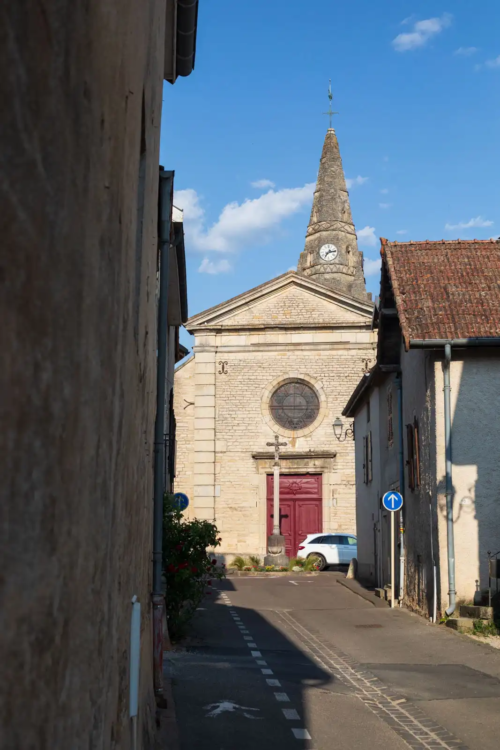 Savigny-les-Beaune church in Bourgogne (Burgundy) France.